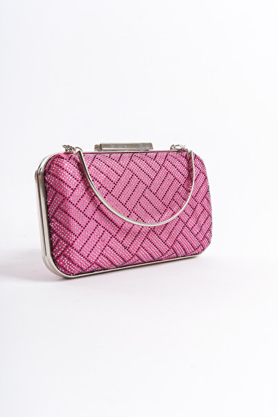 Moda Değirmeni Fuchsia Women's Stoned Evening Dress Bag BG1175-310-0003