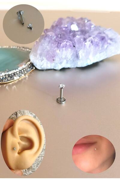 Bylin %100 G23 Titanyum Piercing -taş Çapı 2mm- 1 Adet