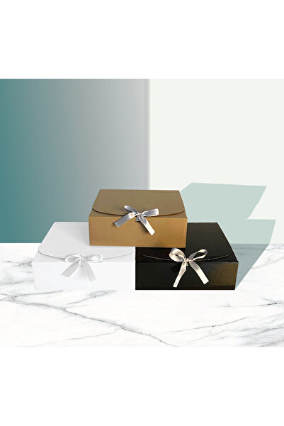 BAŞAK GÜMÜŞ KURDELELİ KARIŞIK 3 ADET HEDİYE KUTUSU