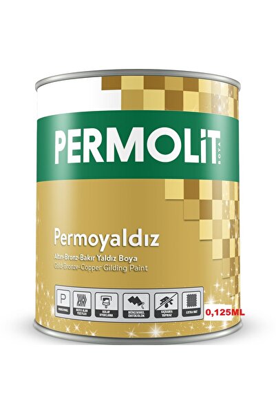 Permolit Altın Gold Renk Yaldız Boya 0,125 ml (SOBA,EGZOZ,BACA) Minik Boy