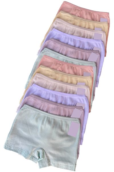 Dondeza Boxer pentru fete, colorat, din bumbac, cu snur, din Lycra, Katmirra, 12 buc
