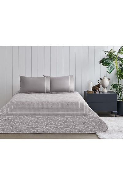 Taç Jacquard Pique Set Marlena Anthracite Single