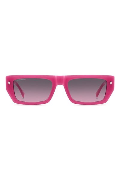 DSquared2 D0011/SMU1FF54 نظارة شمسية للنساء - إطار وردي، عدسات بنية متدرجة، UV400