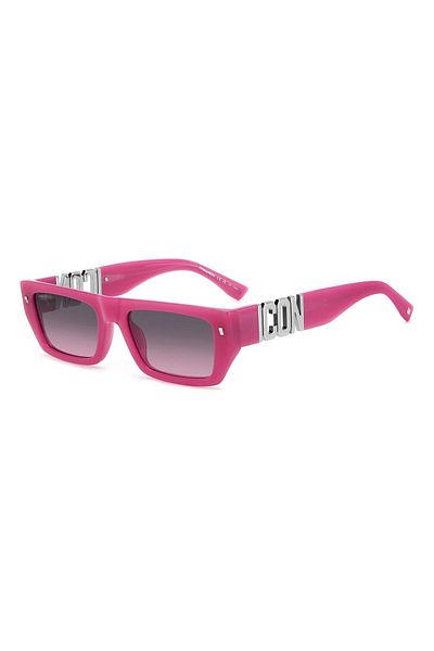 DSquared2 D0011/SMU1FF54 نظارة شمسية للنساء - إطار وردي، عدسات بنية متدرجة، UV400