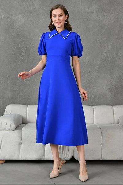WOMAN VISION Βραδινό φόρεμα αποφοίτησης Saks Blue Collar Stone 2073