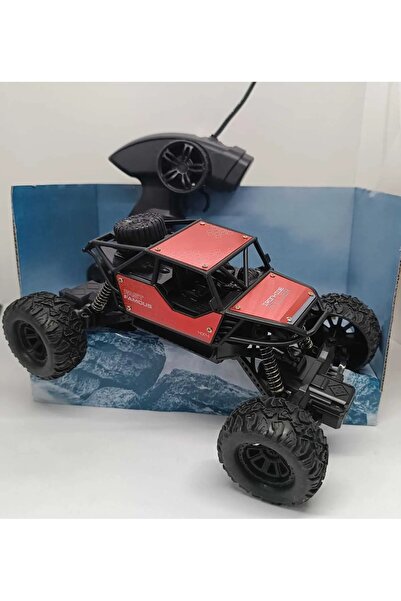 LRS STORE Uzaktan Kumandalı Şarjlı Off Road Jeep Metal Gövde Arazi Arabası 22,5 Cm Big Food Rock Crowler Araba