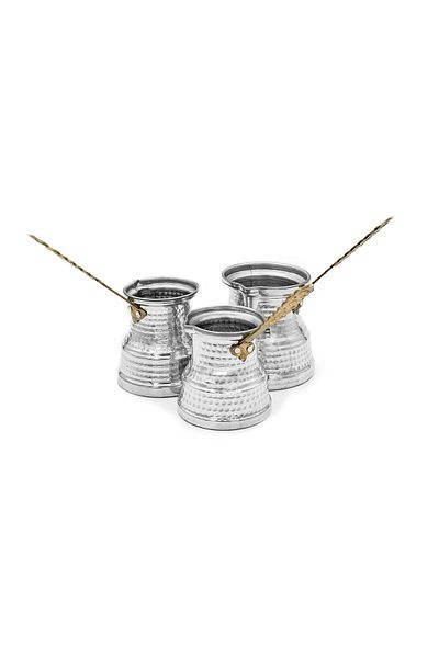 ANTEPSEPETİ ALUMINUM 3-PIECE COFFEE POT SET