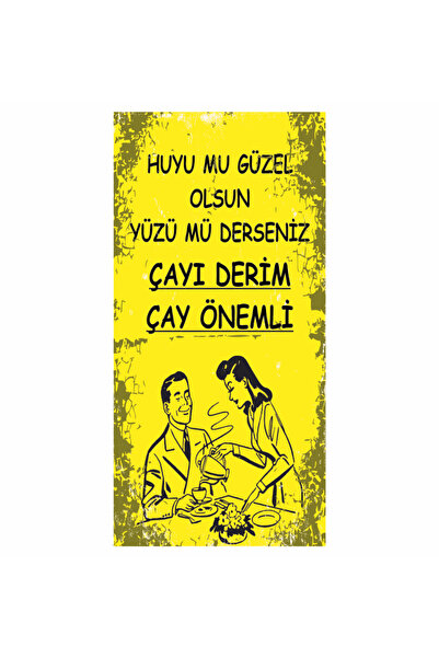 nice tea words home kitchen decoration table mini retro wood poster