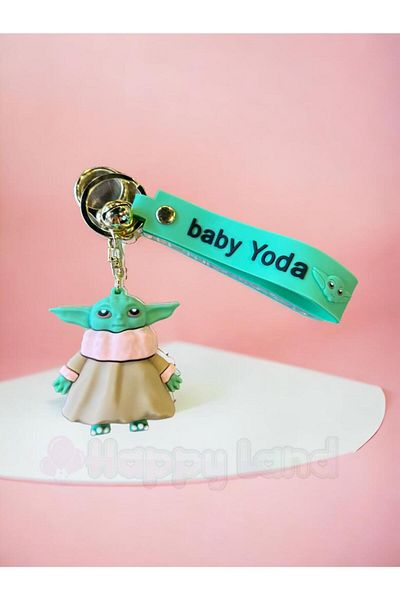 Happyland سلسلة مفاتيح وحقيبة تزيين للأطفال من Star Wars Mandalorian The Child Grogu Baby Girl Yoda