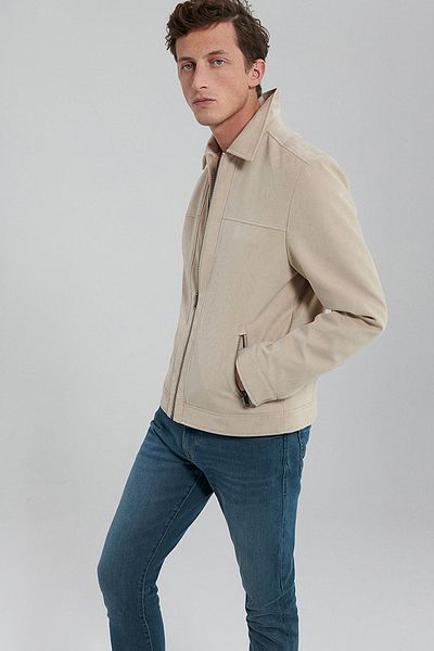 Mavi Μπεζ τεχνητό σουέτ μπουφάν Slim Fit / Slim Fit 0110300-70004