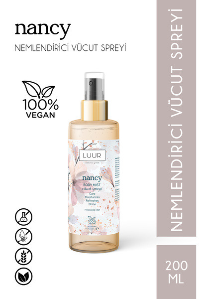LUUR COSMETICS & MORE Nancy Vücut Spreyi Etkileyici, Uzun Süre Kalıcı Koku, N...