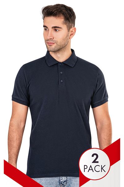 ByDon Men's Polo Neck T-Shirt 2-Piece Advantage Pack