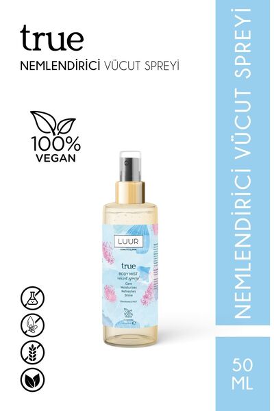 LUUR COSMETICS & MORE True Kadın Vücut Spreyi Nemlendirici Kalıcı Koku Etkile...