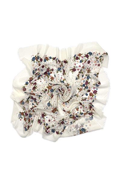 nazipek %100 PamukluSaçaklı Çekme Cotton Yazma 100x100cm Eşarp