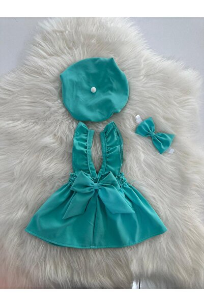 Moda Lina Açık Yeşil Renk Şapka Bandana Set