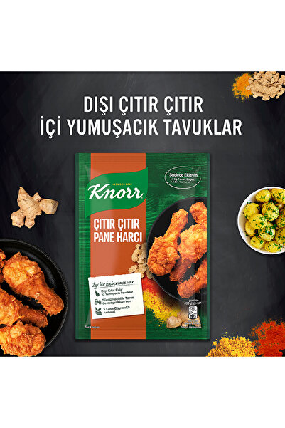 Knorr Harçlar Çıtır Pane Harcı Dışı Çıtır Içi Yumuşak Tavuklar Için 90 gr 7 Adet