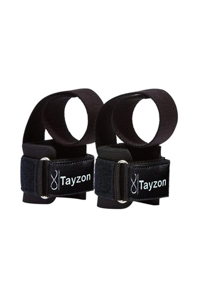 Tayzon Maksimum Kavrama Desteği Bileklikli Ağırlık Kaldırma Kayışı Fitness Bi...