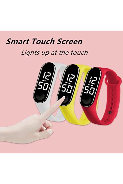 Onkatech Dijital Dokunmatik Led Ekran Su Geçirmez Figürlü Çocuk Kol Saati Bileklik 2023