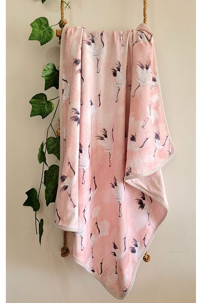 Alpar Tekstil Soft Cotton Double Layer Combed Baby Girl-Boy Swaddle Blanket /leylek