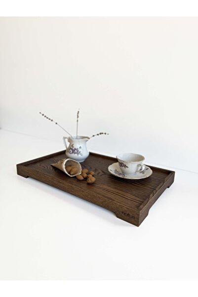 Naturi Arte Chocolate Büyük 50x30 cm tepsi,servis ve sunum tepsi,mutfak çay-k...