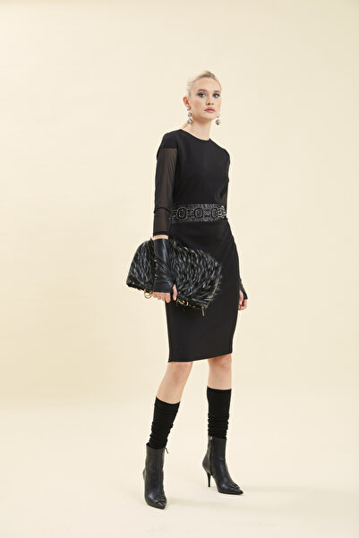 VERDA Κεντητό φόρεμα με λεπτομέρειες