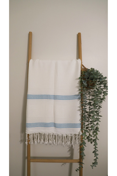 AQUATOLIA قصر بامبو بيشتيمال - 100% قطن - 100x180 - بيشتيمال - منشفة الشاطئ - نمط مخطط