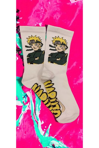 FG KONNİCHİWA NARUTO ANIME WRITTEN PATTERNED SOCKS MANGA K-POP ITACHI KAKASHI NARUTO