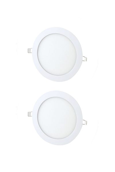 AC AYDINLATMA 9w Flush Mount Round Slim Led Panel White Light 2 Pieces