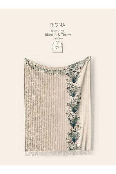 The Club Cotton BOHO SPECIAL PRODUCTION MULTI-PURPOSE FRINGED BLANKET RIONA 220X240 CM