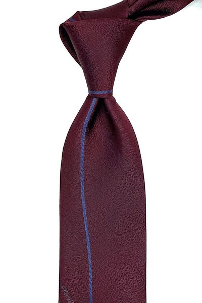 Kravatkolik Panoluola Style Claret Red Motif Pattern Italian Silk Tie Ik1225