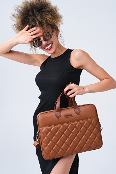 MESCHAIN Macbook Air Pro 13.3" & 14" Inç Laptop Evrak Çantası Taba