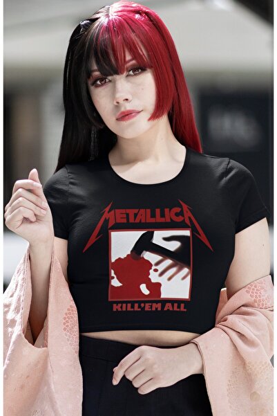 Fuddy Moda Metallica Kill'em All Women Crop Top - Μπλούζα με θέμα τη ροκ
