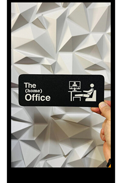3D SerArt The Home Office Eğlenceli Kapı Tabelası Süsü 16cm x 6cm