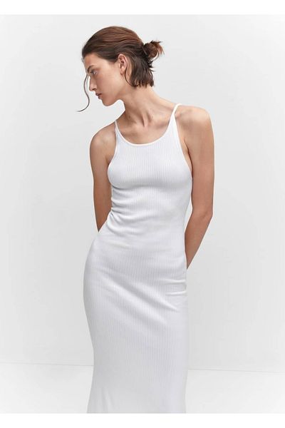 MANGO Woman Knitwear dress with side slits