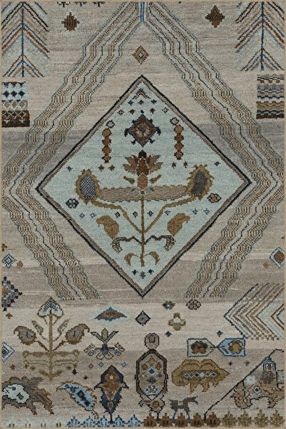 Rugs Modern Halı Covor decorativ vintage cu franjuri, cu model tradițional te...