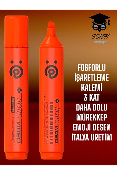 SEYFİKİRTASİYE Phosphorized Marking Pen - 3 Times Fillter Ink, Italy Production