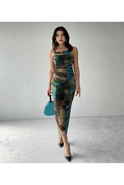 gurbets lina Üzeri tül elbise