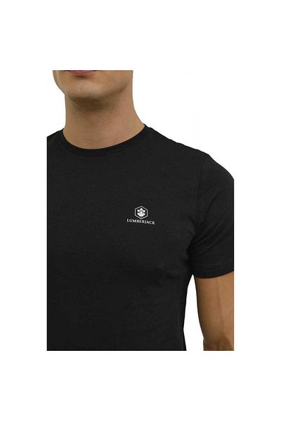 lumberjack M3 M-ct102 Bsc C Nk Gogus Small κεντημένο μπλουζάκι 0 γιακά με κοντό μανίκι