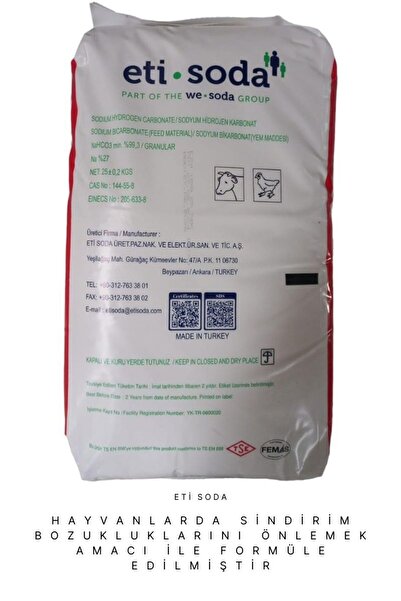 REVA Eti Sodyum Bikarbonat Hayvan Sodası 25 Kg