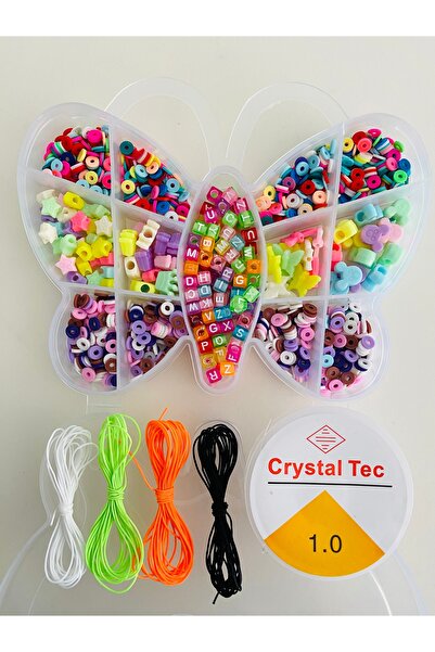 yağmur gökçe NO:88-KELEBEK KUTULU SOFT FİGÜR - FİMO BONCUK -HARF BONCUK TAKI ...