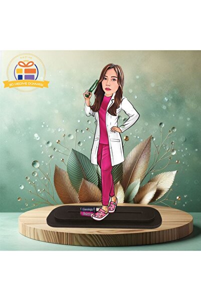 Genel Markalar Tıp doktor Mezuniyet karikatürlü biblo hediye  3d masa üstü bi...