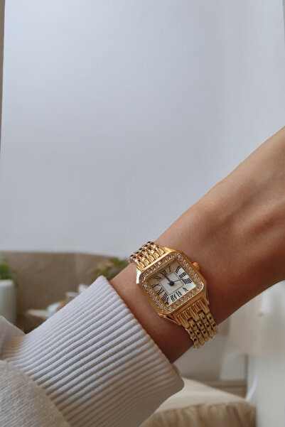 Tulpar Women's Stone Detailed Clock