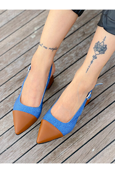 irmona صندل DIBBA DARK JEANS مصنوع من الجلد المدبوغ بمقدمة مدببة بلونين