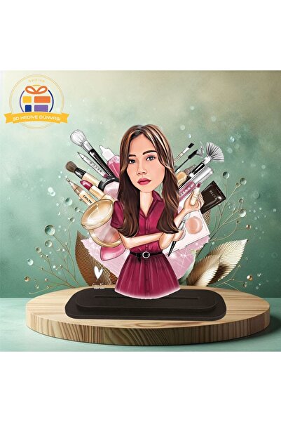 Genel Markalar kuaför güzellik uzmanı karikatürlü biblo hediye  3d masa üstü ...