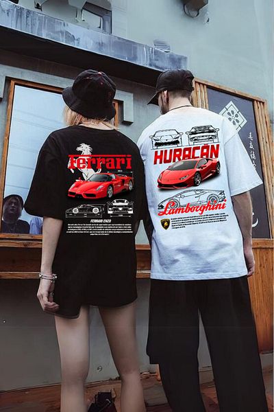 Touz Moda Μπλουζάκι Lamborghini & Ferrari Retro Printed