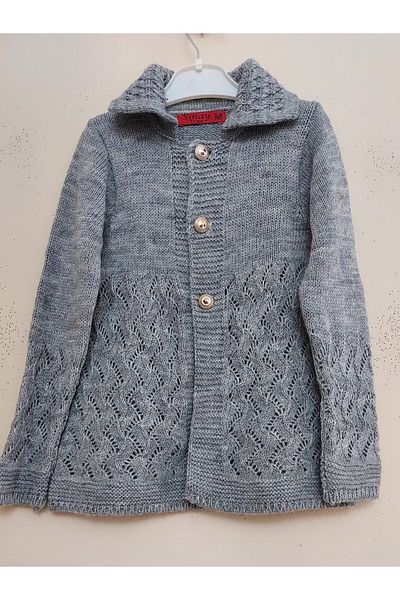 SİNAY TRİKO Girl's Knitwear Buttoned Front Cardigan