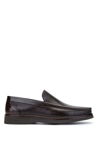 Tamer Tanca Men's Brown Genuine Leather Loafer Shoes