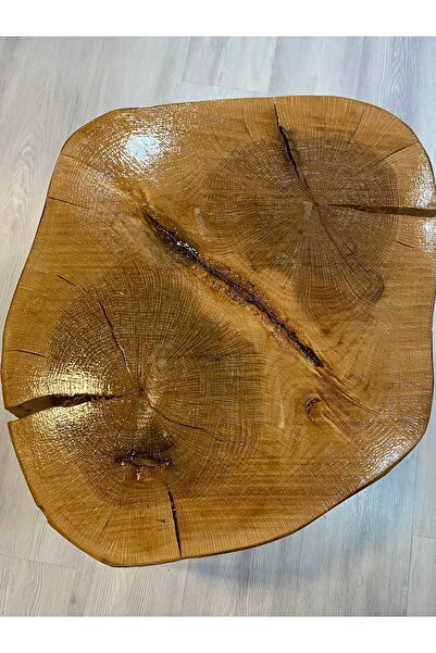 SAHARA HOME Ege’nin Atölyesinden Kütük Sehpa, Naturel, Kütük, Masif, Orta Sehpa