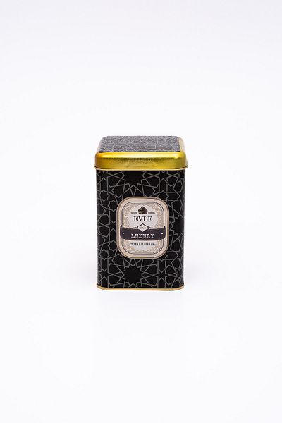 EVLE Er022-v2 Trellis Patterned Square Metal Storage Container 11x11 Cm