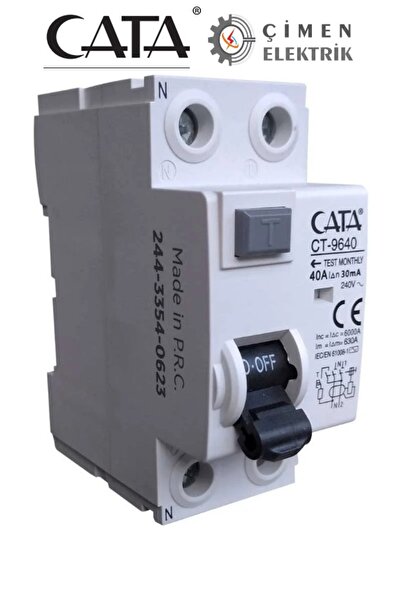 Cata Ct 9640 2x40 30ma 6ka Monofaze Kaçak Akım Rölesi